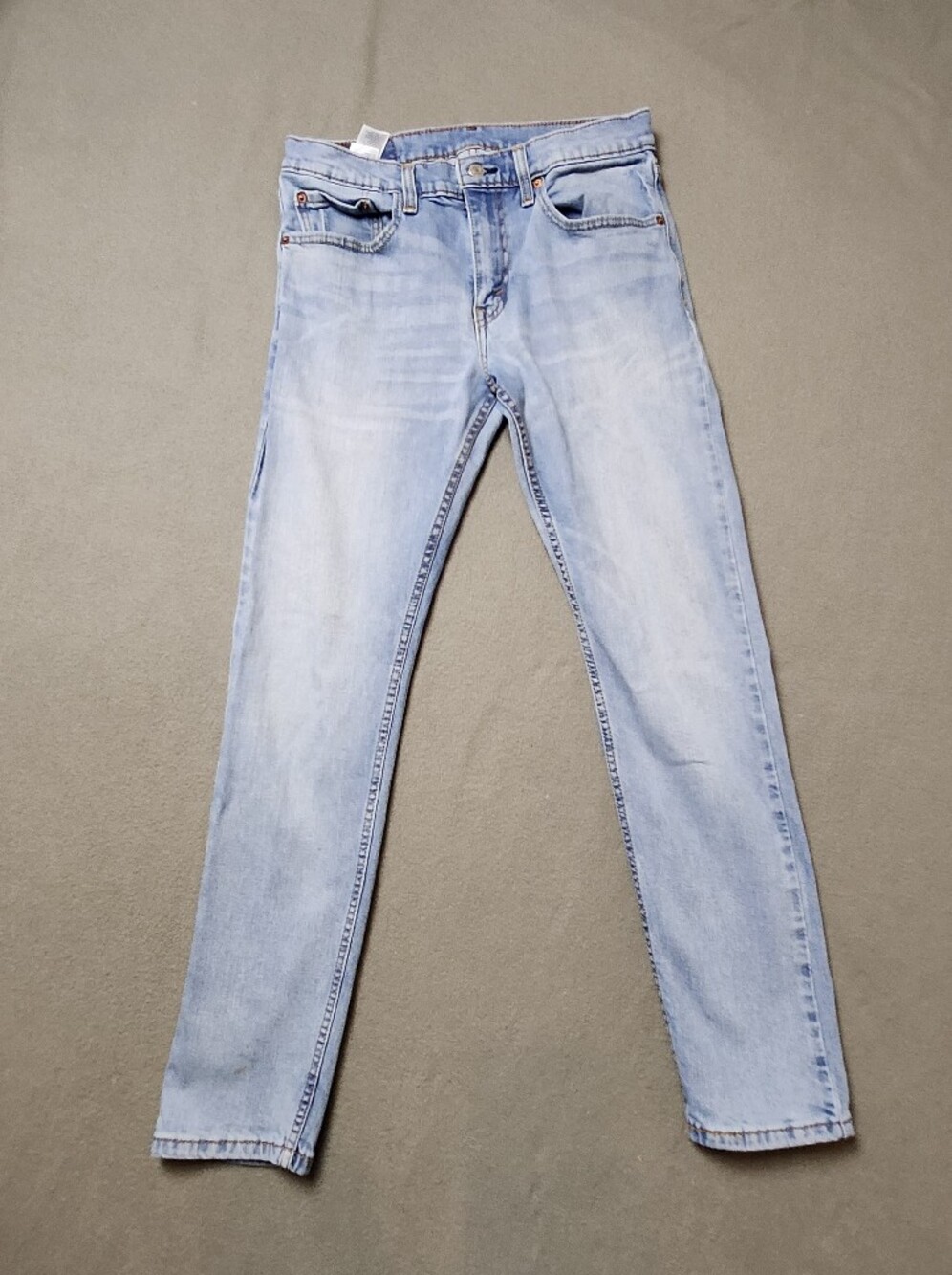Levi's 512 Men's Jeans Light Wash Blue Denim Straight Slim Taper Red Tab